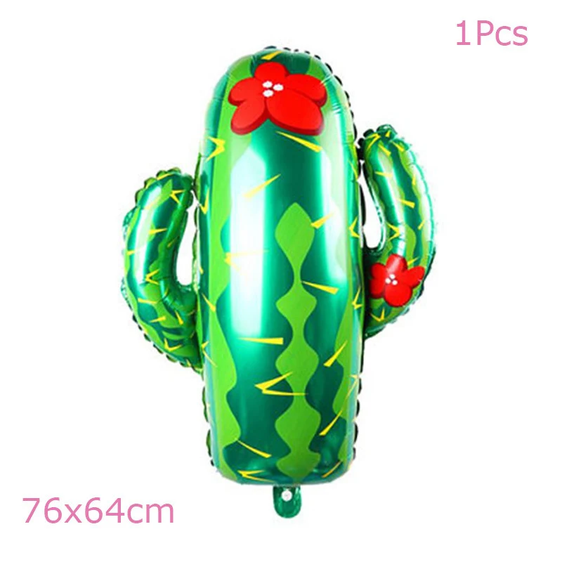 WEIGAO Cactus Theme Party Balloons Llama Animal Foil Balloons Kids Happy Birthday Toys Alpaca Cactus Balloons Inflatable Gifts - Цвет: cactus balloon