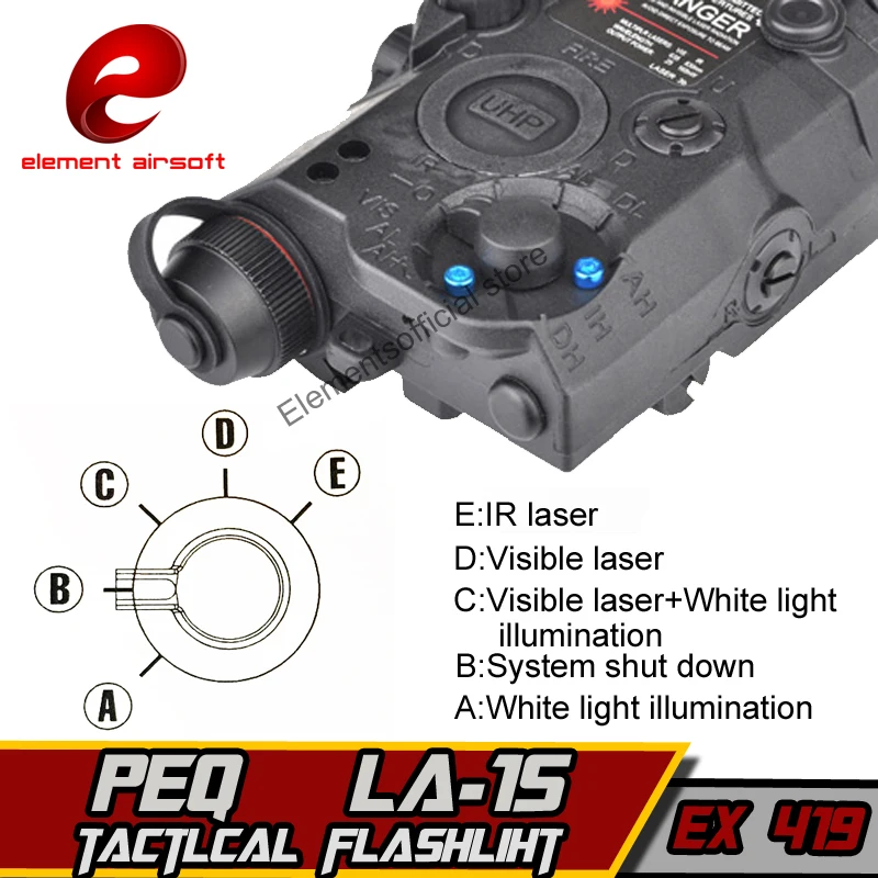Элемент страйкбол оружие Скаут свет ИК PEQ 15 зеленый лазерный прицел оружие лампа двойной переключатель управления лазер тактический фонарик