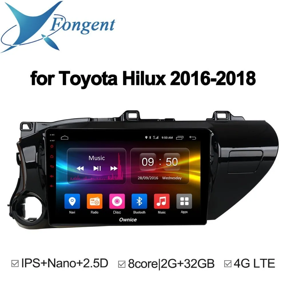 

for TOYOTA Hilux 2016 2017 2018 Android Unit Car DVD Video Radio Player Multimedia GPS Navigator AUDIO Stereo Smart pad Screen