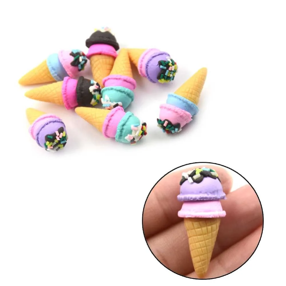 

Hot Sale 2Pcs Multicolored Dollhouse DIY Miniature Ice Creams 1:6 Scale Model