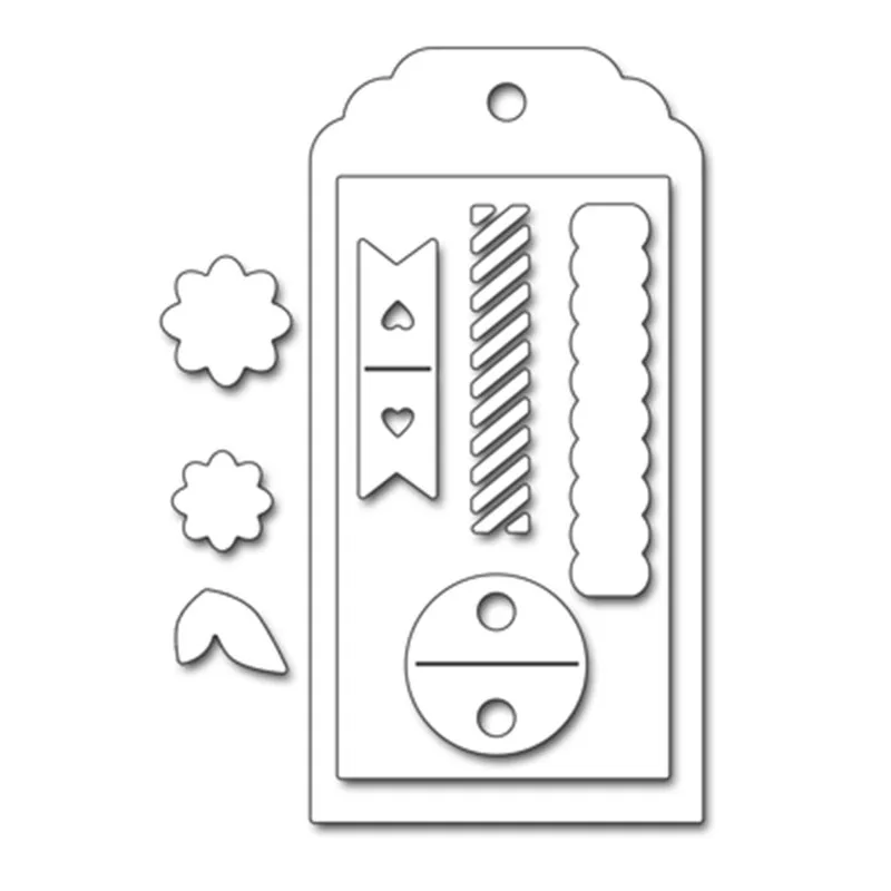 

Rectangle Tag Essentials Metal Cutting Dies For Scrapbooking Embossing Decorative Crafts Supplies DIY Paper Cards New 2018 Die
