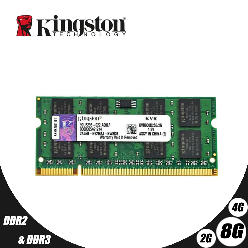 تستخدم كينغستون DDR2 2 GB 800 MHz 667 Mhz 800 PC2-6400 DDR 2x2G 4 GB دفتر الذاكرة محمول RAM 200PIN SODIMM ل إنتل ل amd