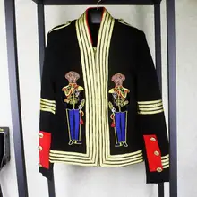 Для мужчин золотого и черного цвета с вышивкой этап пиджак для мужчин модные дизайнерский пиджак для мужчин dj Клубные вечерние Выходные туфли на выпускной блейзер для мужчин