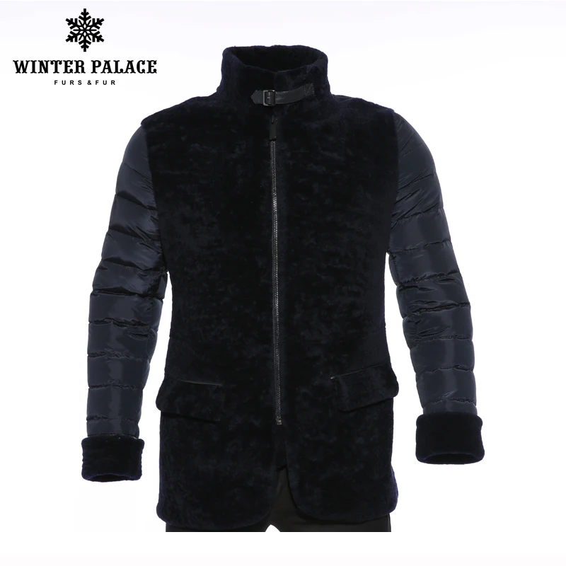 

Small stand collar Men's fur coat gray duck down jacket women High-grade men's clothing Winter coat Brand quality