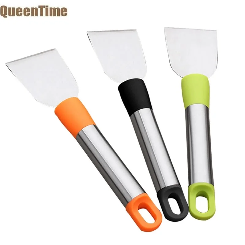  Queentime Stainless Steel Butter Scraper Cheese Cream Smoother Pizza Peel Cake Serving Spatula Doug
