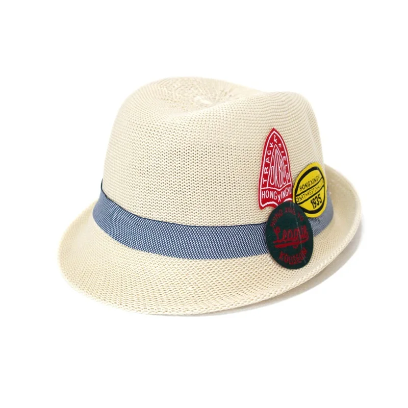 Детская соломенная шляпа для маленьких мальчиков, летняя Солнцезащитная шляпа для мальчиков, Панама, детские шляпы кепки