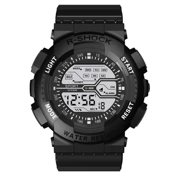 

HONHX Fashion Sports Men Digital Watch Seven Colors Colorful Luminous Multi Function Electronic Mens Clock Wrist Watches reloj