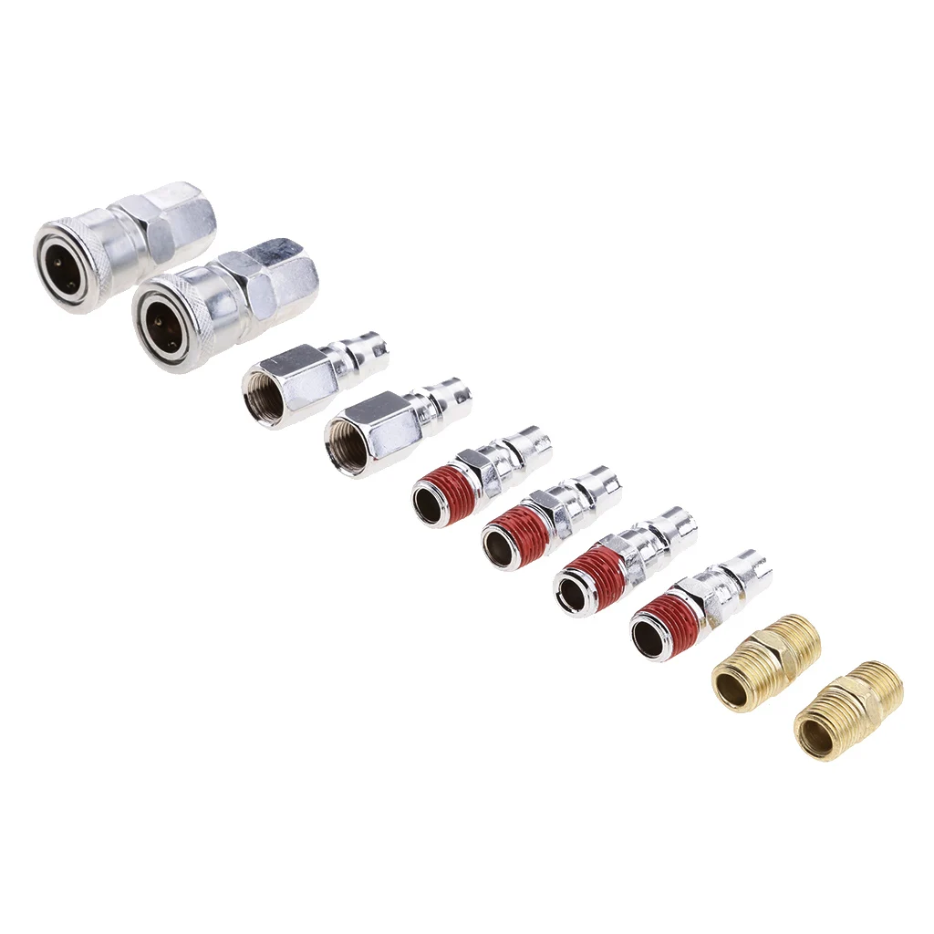 10pcs Air Quick Connector Adapter For Air Couplers Tool Compressor Auto Industry les coupleurs d'air Acopladores de aire