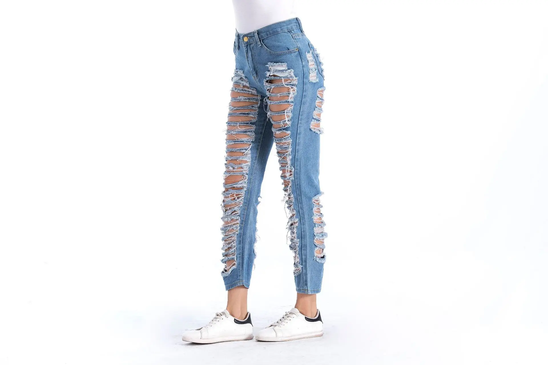 Godier Women High Streetwear Big Hole 