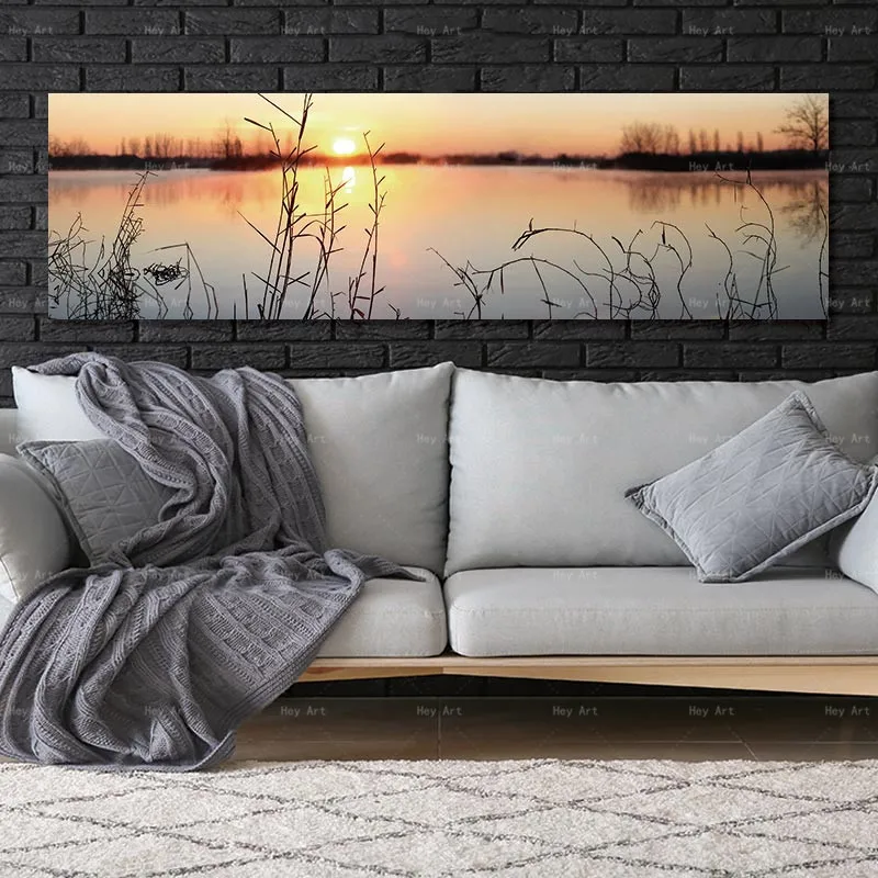 canvas painting wall picture art prints Sunset landscape Poster art Paintings for Living Room No Frame