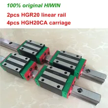 HIWIN 2 шт HGR20 200 мм 300 мм 400 мм 500 мм 600 мм 700 мм 800 мм 1000 мм линейные направляющие+ 4 шт HGH20CA HIWIN каретки