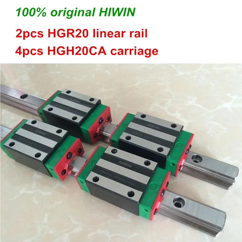 Линейная направляющая HGH20CA HIWIN 2 шт. 100% оригинальная HGR20 200 мм 300 400 500 600 700 800 1000 + 4