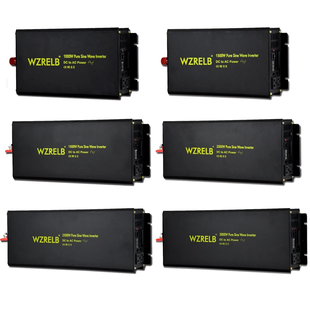 

Pure Sine Wave Power Inverter Solar Controller Charger Off-grid Car Battery LED Displa 1000w 1500w 2000w 2500w 3000w