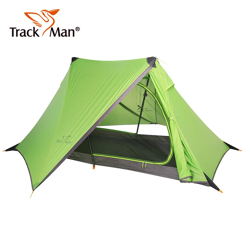 

1 person Outdoor camping tents 940g no pole tent lightweight alpine rodless tent riding Double layer silicone hiking tents