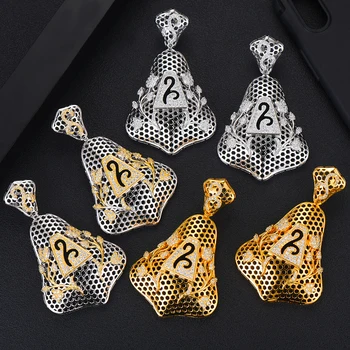 

GODKI 69MM Luxury Flower Big Dangle Earrings For Women Wedding Cubic Zircon Crystal CZ Dubai Bridal Earring Fashion Jewelry 2019