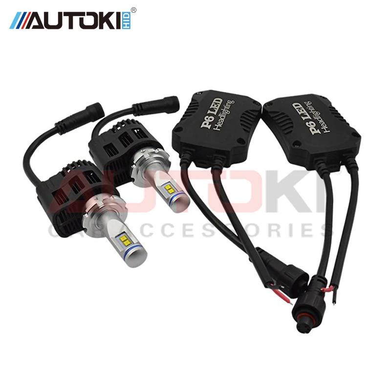 Autoki H4 H7 H11 9005 9006 9012 5202 9004 9007 H13 110W 10400LM P6 комплект автомобильных светодиодных фар Светодиодные лампы высокой Мощность авто светодиодный налобный фонарь лампы