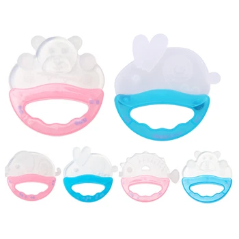 

Toddler Silicone Teether Toys Food Grade Silicone Bear Rabbit Shape Teether Infant Kids Strengthening Tooth Training Supplies
