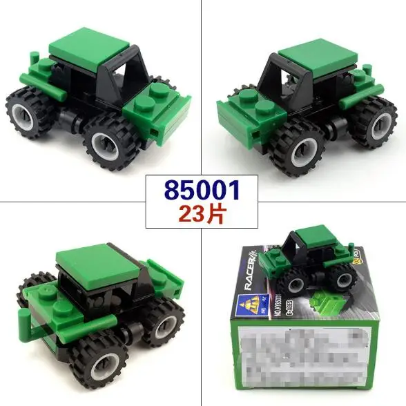 14 Style Mini Educational Building Blocks Toys DIY Bricks Assembled Compatible Car YH1262