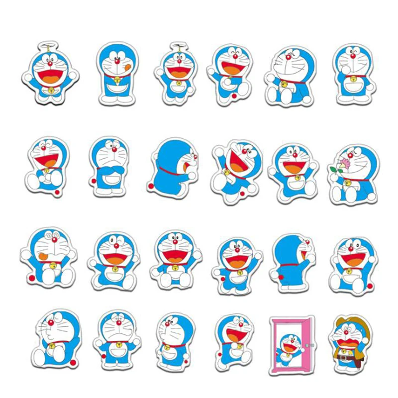 61 шт./партия Милая наклейка Doraemon Скрапбукинг детский для чемодана для ноутбука гитара багаж скейтборд водонепроницаемые игрушечные наклейки