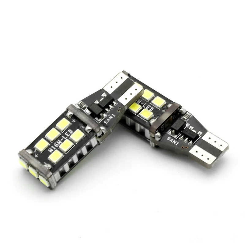 2 шт. Canbus T15 светодиодный обратный светильник W16W 15 SMD 2835 Светодиодный резервные