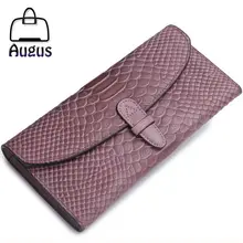 Alligator women wallets classic genuine leather clutches women purses high quality long wallets large capacity card holder 2016