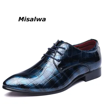

Misalwa Newly Formal Dress Men Shoes 2020 Autumn Red Leather Social Young Boys Oxford Wedding Shoes Plus Size Zapatos Drop Ship