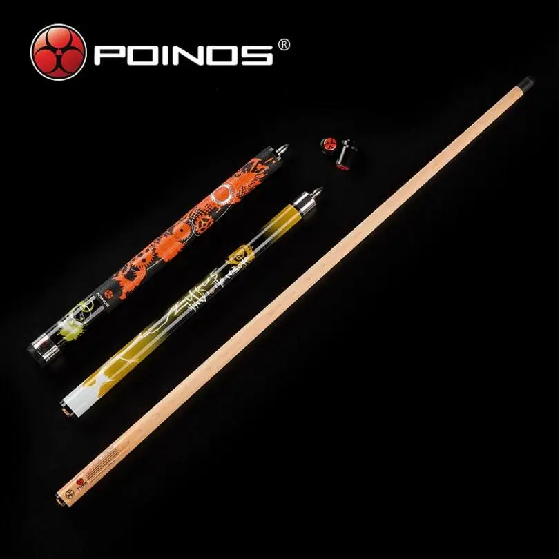 Новинка POINOS бренд ZU Break Cue бильярдная палка Пуансоны с пулом чехол набор желтый