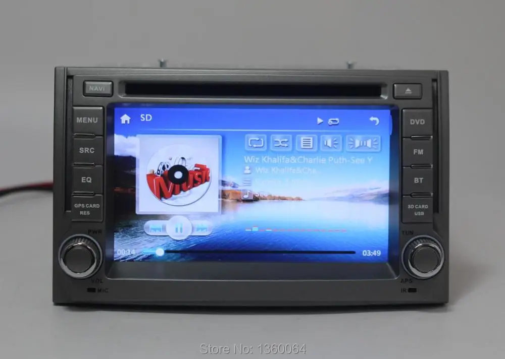 Clearance 2 Din 6.2" Car DVD Player for Hyundai H1 Grand Starex with GPS Navigation Bluetooth Radio Head unit ATV USB/SD 3G host +Free map 12