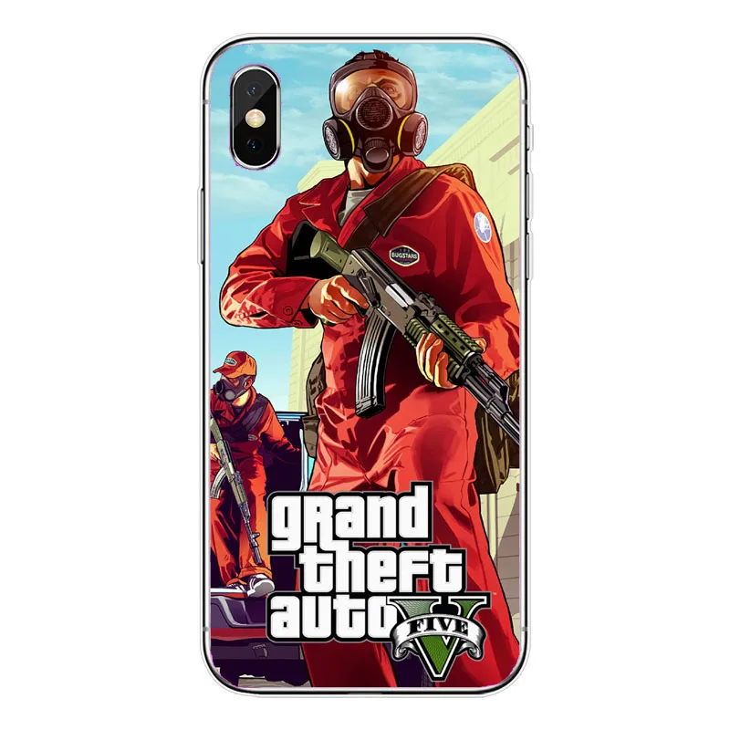 Grand Theft Auto GTA V Мягкий Силиконовый ТПУ чехол для телефона для iPhone 11 11Pro XS Max XR X 10 8 7 6S Plus 5S SE 8PIUS TPU чехол - Цвет: TPU