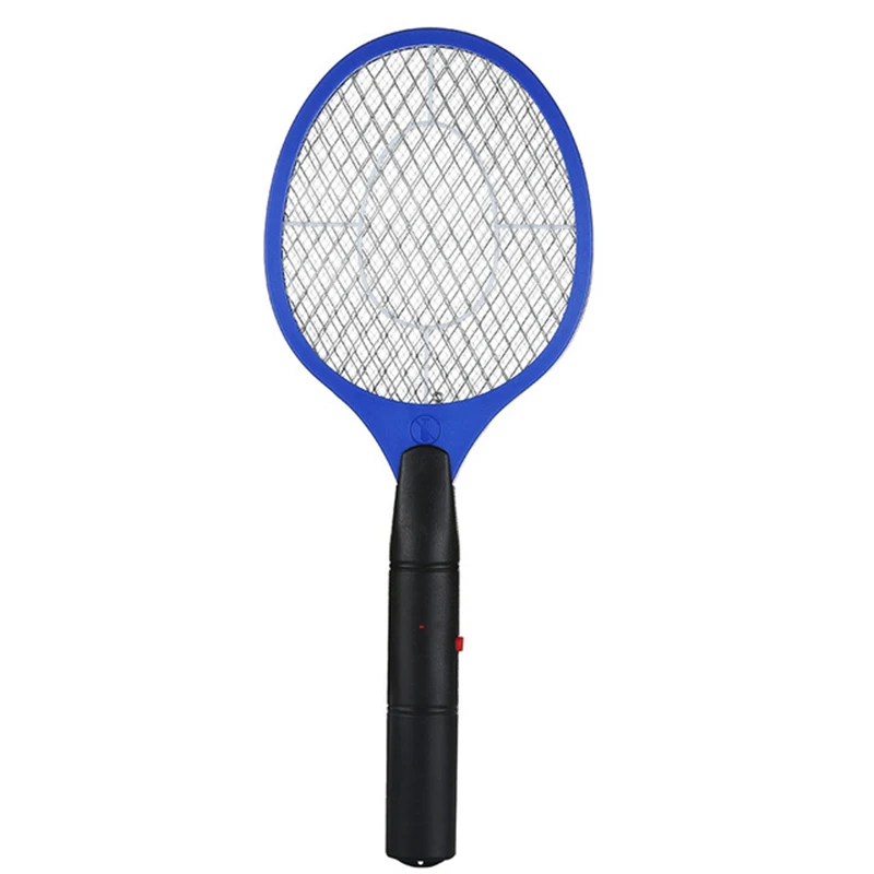 Новинка, электрическая теннисная летучая мышь, переносная ракетка, насекомое, мухобойка, Оса, мухобойка - Цвет: Синий