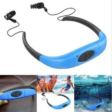 IPX8 подводный спорт MP3 музыкальный плеер fm-радио Поддерживаемые 8 Гб MP3 Водонепроницаемый наушников аудио гарнитуры для плавания