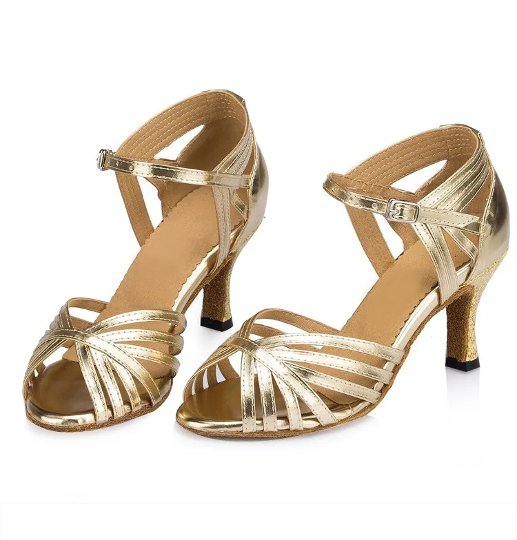 Dileechi бренд женские взрослых Костюмы для латиноамериканских танцев танцевальная обувь золотистого цвета женские туфли на высоком каблуке мягкая подошва бальные танцы обувь все размеры