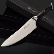Cuchillo Santoku de Chef de Juego de Cuchillos de Cocina, herramienta de cocina de acero inoxidable para cortar carne y picar, de Alemania, 1,4116