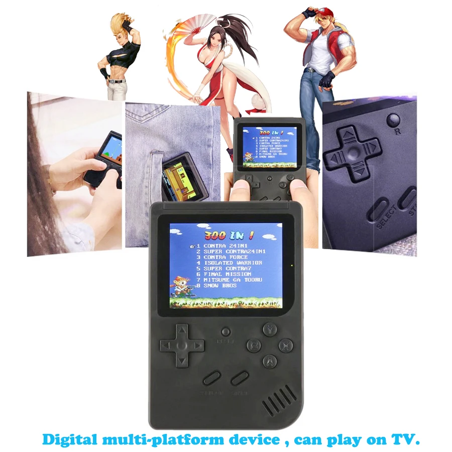 Game Electronics Retro mini TV Portable 3.0" Screen Handheld Game