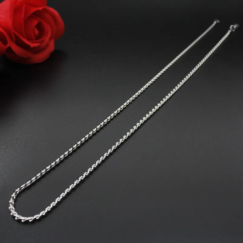 316L, цепочка из нержавеющей стали, ожерелье s для мужчин, цепочка в коробке, серебряное ожерелье, мужские ювелирные изделия 2,3 мм