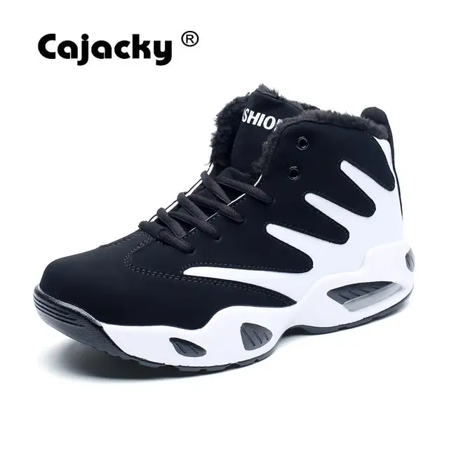 US $14.55 Cajacky Men Boots Ankle Autumn Warm Boots Unisex Fashion High Top Sneakers Male Winter Botas Hombre