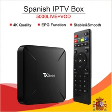 TX3mini Android7.1 2/16G Smart TV Box&King Subscription Europe France Turkish Arabia Spain Portugal Adult IPTV