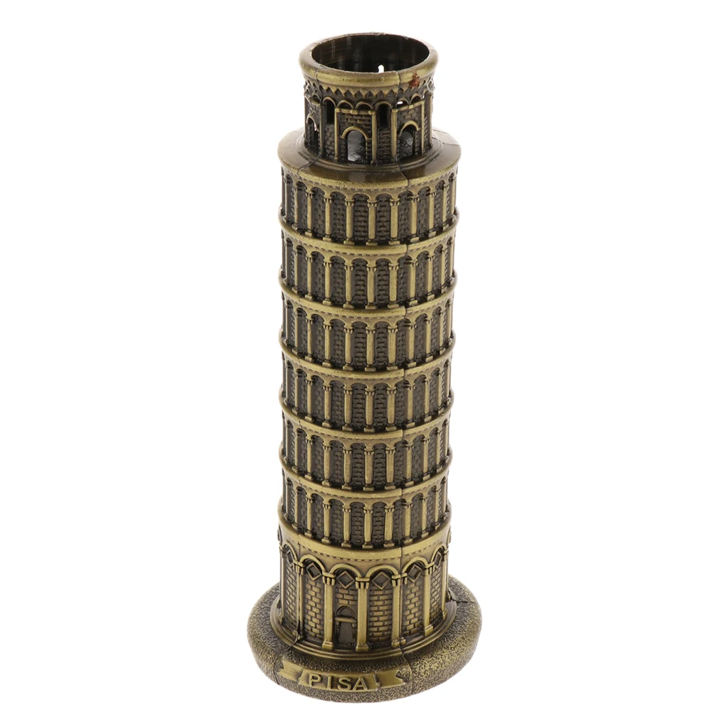 Vintage Italian Pisa Leaning Tower Figurine Statue Building Model Desktop Decoration Ornaments Home DIY Decor