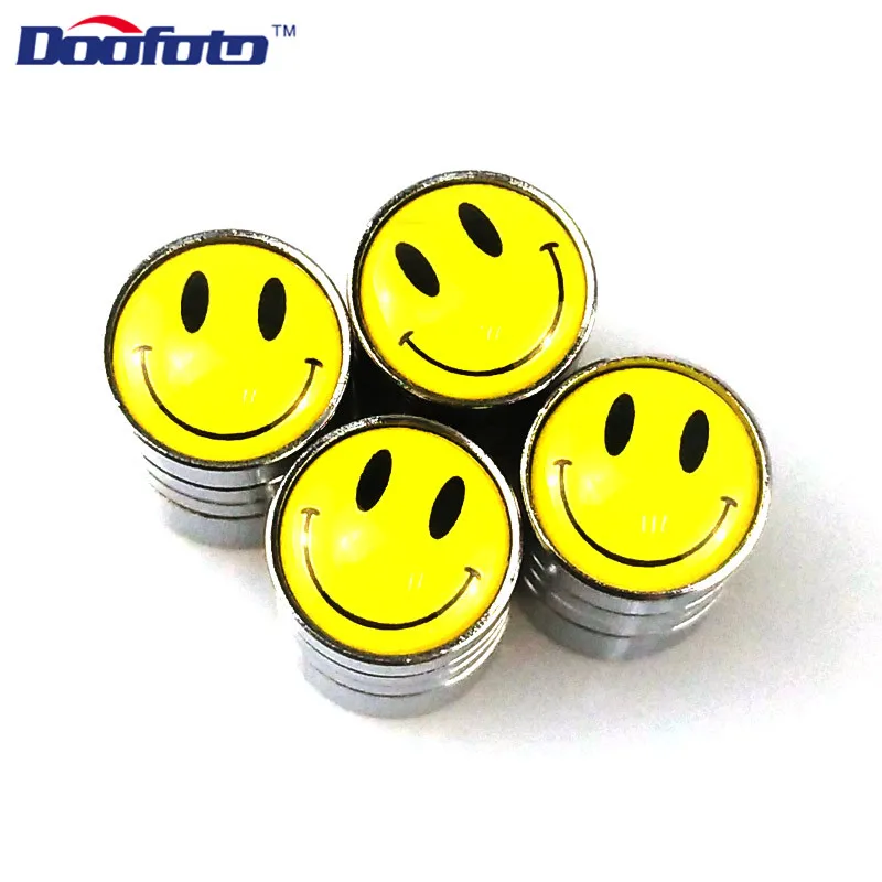 

Doofoto 4x Wheel Tire Valve Caps Car Sticker Flag Air Tyre Stem Cover Exterior Accessories For Renault Honda Nissan SAAB AMG