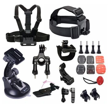 

Free Shipping!!Accessories Set 25 in 1 Head Strap / Chest Strap for GITUP Gopro Hero/SJ4000 SJ5000/XiaoMi Yi Sport camera