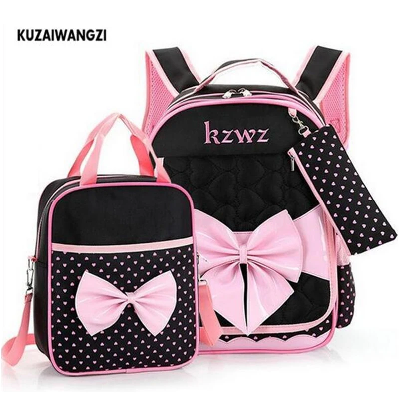 Cute Girls Bowknot Backpacks Kids Satchel Children Girl School Bags Orthopedic Waterproof