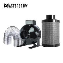 MasterGrow 4/5/6/8 дюймов центробежные воздухонагнетатели и воздушный фильтр с активированным углем для крытого гидропоника, шатер для выращивания Теплицы растут светильник