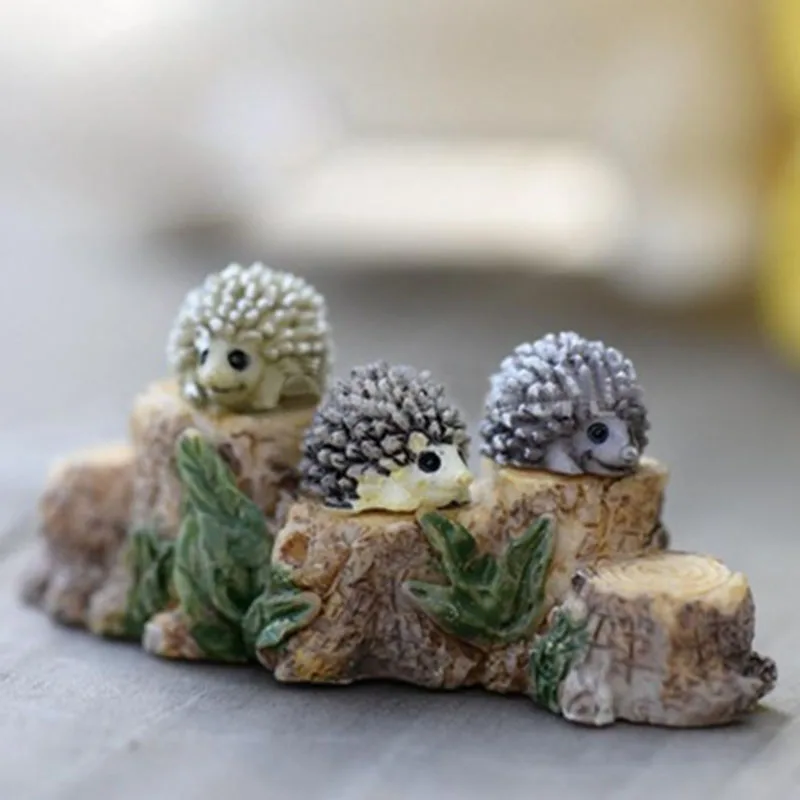 

Hot Cute 10pcs Miniature Dollhouse Bonsai Fairy r Hedgehog Decor