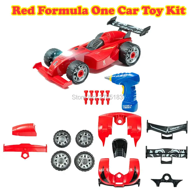 Kit de construction de voitures de course avec lumières et sons