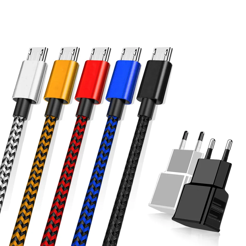 Micro USB кабель для мобильного телефона зарядное устройство с кабелем для Xiaomi Redmi 5 Plus/Note 4X1/2/3 метра 3 м/2 м ЕС адаптер для зарядки