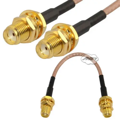 RG316 10cm SMA female To SMA Female Jack Nut bulkhead Crimp RF Coaxial