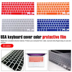 Цветная защитная Пленка чехол для клавиатуры ноутбука для macbook air 13 pro 15 дюймов A1466 A1502 A1278 A1398 US Силиконовая накладка для клавиатуры
