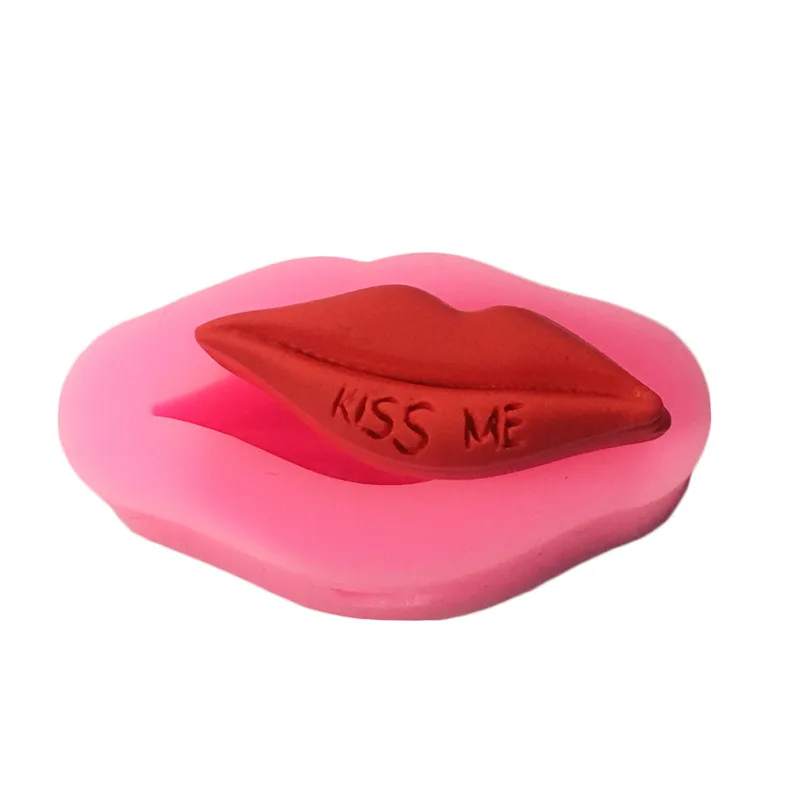 Aomily 3D Kiss Lips помадка силиконовая форма DIY свеча инструмент для поделок из сахара