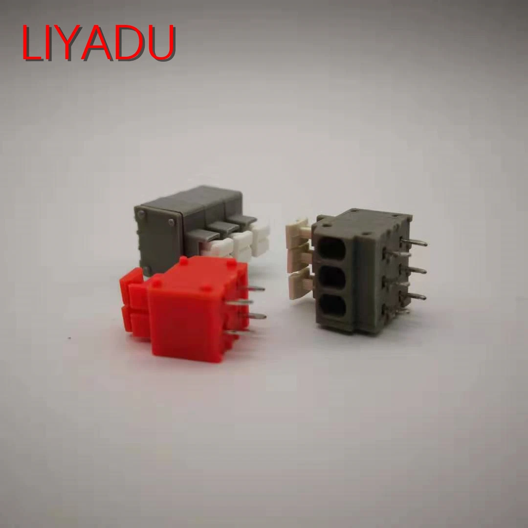 

1PCS KF235-2P KF235-3P KF235-4P 5.0mm 3.81mm PitchScrew free spring type / press type connection terminal PCB Spring kf235