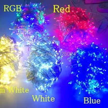 50 м 8 видов цветов AC110/220 V Светодиодные строки света 500 светодиоды Свадебные вечеринки Рождественская елка украшения огни, рождественские светодиодные огни
